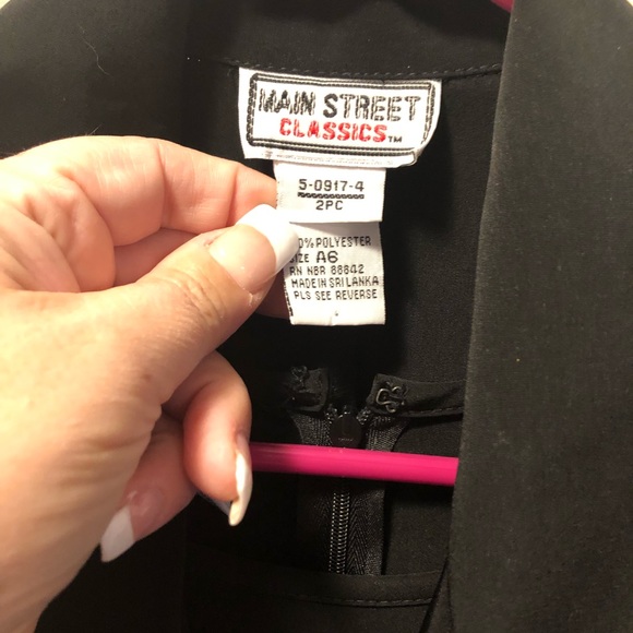Main Street Classics - 2pc 16 (A16) black dress/jacket - Picture 4 of 7